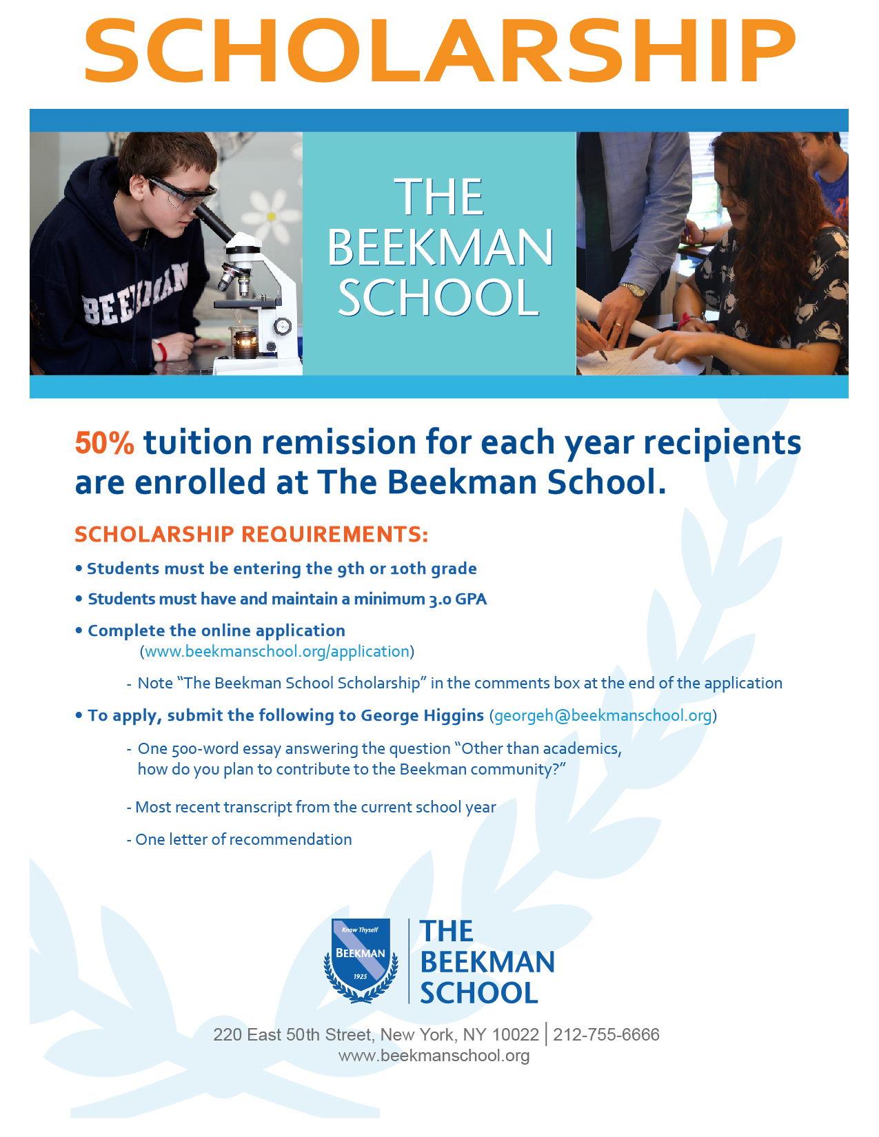 Scholarships for high school seniors 2014
